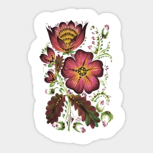 Magic flowers design Petrykivka painting Sticker